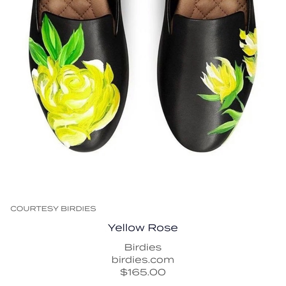 NWOT Limited Edition Birdies Painted Yellow Rose 7
